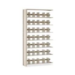 Tennsco Snap-Together Seven-Shelf Closed Add-On Unit, Steel, 48w X 12d X 88h, Sand
