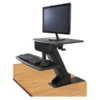 Kantek Desk Clamp On Sit To Stand Workstation Black