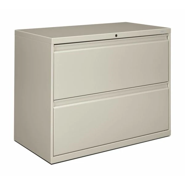 HON Brigade 800 Series Lateral File, 2 Legal/Letter-Size File Drawers, Light Gray, 36" X 18" X 28" 1 HON Brigade 800 Series Lateral File, 2 Legal/Letter-Size File Drawers, Light Gray, 36" X 18" X 28"