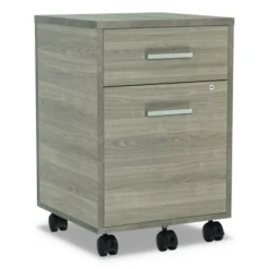 Linea Italia Urban Mobile File Pedestal, Left Or Right, 2-Drawers: Box/File, Legal/A4, Natural Walnut, 16" X 15.25" X 23.75" -office furniture sale 25acfbe7bef453227e7dcc79b707444f89
