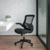 Flash Furniture Mid-Back Mesh Swivel Task Chair With Flip-Up Arms