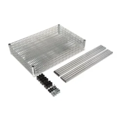 Alera NSF Approved Industrial Heavy-Duty Wire Shelving Starter Kit, 4-Shelf, 36w X 18d X 72h,Silver -office furniture sale 2651086a62324f971c2f5bf1254b5ea335 3