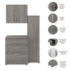 Bush Business Furniture Universal 44W 3 Piece Modular Storage Set With Floor And Wall Cabinets In Platinum Gray 10 Bush Business Furniture Universal 44W 3 Piece Modular Storage Set With Floor And Wall Cabinets In Platinum Gray -office furniture sale 2664af035e30b3cce5c1d400fd42df3cf8
