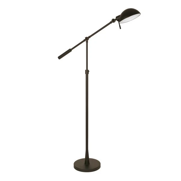 Dexter Height Adjustable/Tilting Floor Lamp With Metal Shade In Blackened Bronze/Blackened Bronze 1 Dexter Height Adjustable/Tilting Floor Lamp With Metal Shade In Blackened Bronze/Blackened Bronze