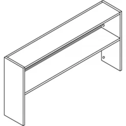 HON 38000 Series Stack On Open Shelf Hutch, 72w X 13.5d X 34.75h, Charcoal -office furniture sale 268f01477ecaaf17cc80498d0b77a45d1d