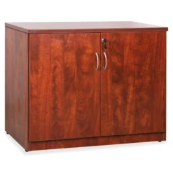 Lorell Essentials Srs Cherry Laminate Storage Cabinet