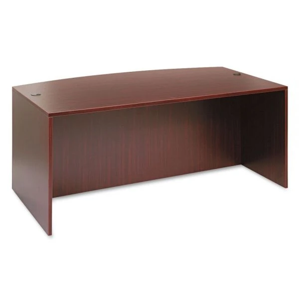 Alera Valencia Series Bow Front Desk Shell, 71" X 41.38" X 29.63", Mahogany 1 Alera Valencia Series Bow Front Desk Shell, 71" X 41.38" X 29.63", Mahogany