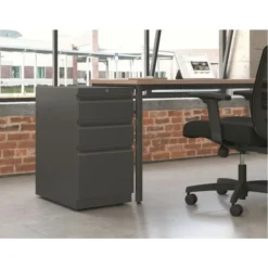 HON Brigade Mobile Pedestal With Pencil Tray Insert, Left/Right, 3-Drawers: Box/Box/File, Letter, Charcoal, 15" X 22.88" X 28" 7 HON Brigade Mobile Pedestal With Pencil Tray Insert, Left/Right, 3-Drawers: Box/Box/File, Letter, Charcoal, 15" X 22.88" X 28" -office furniture sale 27207daffac7bcb30cd77c79d2c60e701a