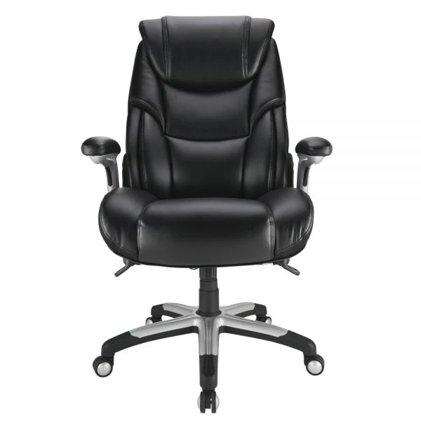 Torval Big & Tall Bonded Leather High-Back Computer Chair, Black/Silver, BIFMA Certified 5 Torval Big & Tall Bonded Leather High-Back Computer Chair, Black/Silver, BIFMA Certified - Image 5