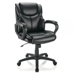 Mayhart Vinyl Mid-Back Task Chair, Black, BIFMA Certified