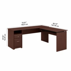 Bush Furniture Cabot 72W 3 Position L Shaped Sit To Stand Desk In Harvest Cherry 11 Bush Furniture Cabot 72W 3 Position L Shaped Sit To Stand Desk In Harvest Cherry -office furniture sale 285b674d4399bfc4b6161d1e10880a132c