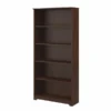 Bush Furniture Cabot Tall 5 Shelf Bookcase In Modern Walnut
