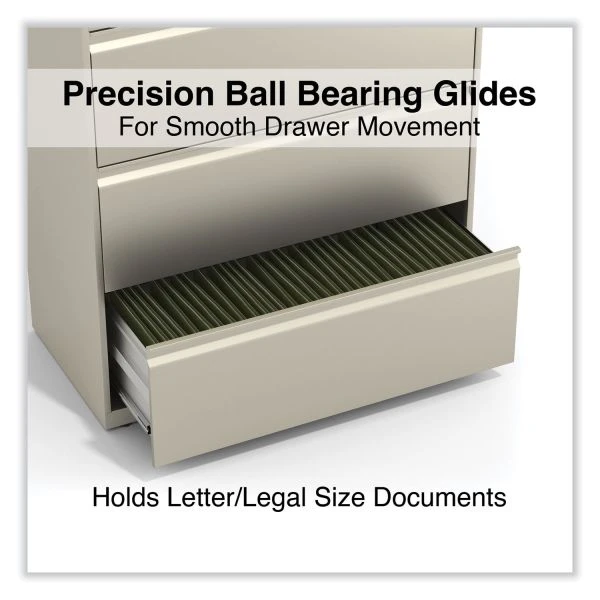 Alera Lateral File, 4 Legal/Letter-Size File Drawers, Putty, 36" X 18.63" X 52.5" 7 Alera Lateral File, 4 Legal/Letter-Size File Drawers, Putty, 36" X 18.63" X 52.5" - Image 7