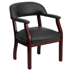 Flash Furniture Black Vinyl Luxurious Side Chair -office furniture sale 293d88f650a5d8a2d58233882299fca8ff