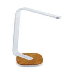 Black & Decker BLACK+DECKER LED Desk Lamp, White/Wood