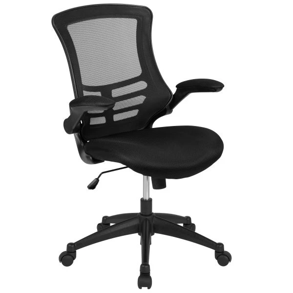 Flash Furniture Mid-Back Mesh Swivel Task Chair With Flip-Up Arms 2 Flash Furniture Mid-Back Mesh Swivel Task Chair With Flip-Up Arms - Image 2