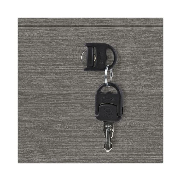 Alera Valencia Series Full Pedestal File, Left Or Right, 2 Legal/Letter-Size File Drawers, Gray, 15.63" X 20.5" X 28.5" 7 Alera Valencia Series Full Pedestal File, Left Or Right, 2 Legal/Letter-Size File Drawers, Gray, 15.63" X 20.5" X 28.5" - Image 7