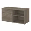 Bush Business Furniture Office 500 Low Storage Cabinet With Drawers And Shelves In Modern Hickory