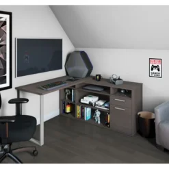 Bestar Solay L-Shaped Desk In Bark Gray 7 Bestar Solay L-Shaped Desk In Bark Gray -office furniture sale 29c82a90a84117f1e9f9466eed190a42a7