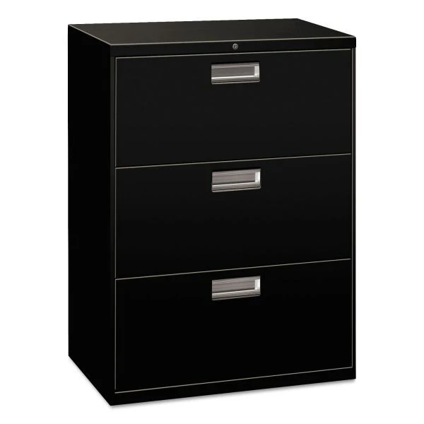 HON 600 Series Three-Drawer Lateral File, Letter/Legal/A4, 30w X 18d, Black 1 HON 600 Series Three-Drawer Lateral File, Letter/Legal/A4, 30w X 18d, Black