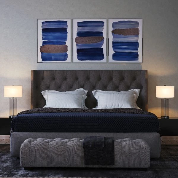 Rowan 28" Tall Table Lamp With Fabric Shade In Clear Glass/Polished Nickel/White 6 Rowan 28" Tall Table Lamp With Fabric Shade In Clear Glass/Polished Nickel/White - Image 6