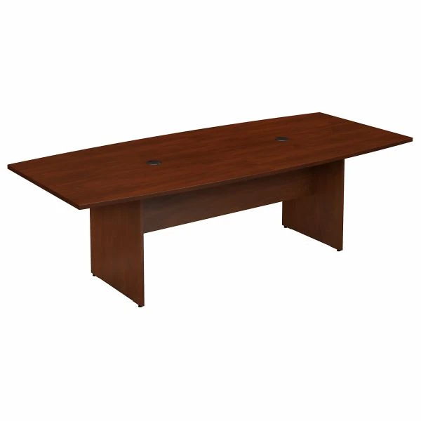 Bush Business Furniture 96W X 42D Boat Shaped Conference Table With Wood Base In Hansen Cherry 1 Bush Business Furniture 96W X 42D Boat Shaped Conference Table With Wood Base In Hansen Cherry