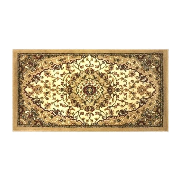 Mersin Collection Persian Style 2x3 Ivory Area Rug-Olefin Rug With Jute Backing-Hallway, Entryway, Bedroom, Living Room 2 Mersin Collection Persian Style 2x3 Ivory Area Rug-Olefin Rug With Jute Backing-Hallway, Entryway, Bedroom, Living Room - Image 2