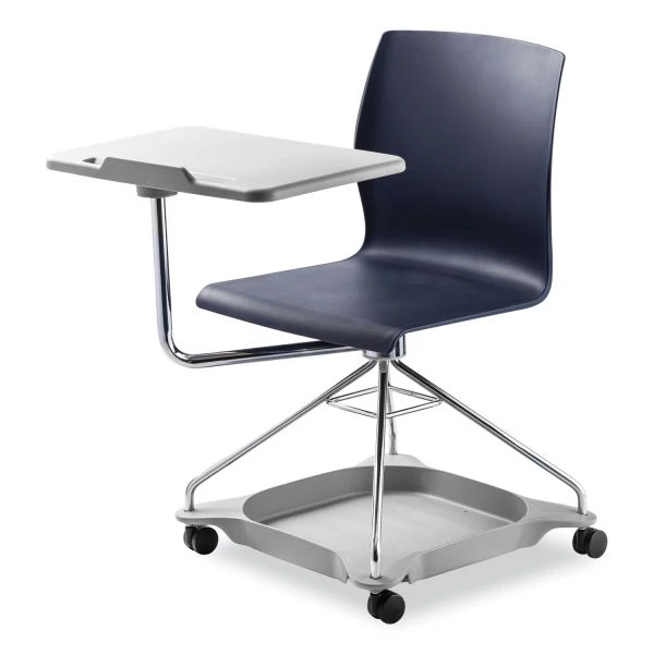 NPS CoGo Mobile Tablet Chair, Supports Up To 440 Lb, 18.75" Seat Height, Blue Seat/Back, Chrome Frame, Ships In 1-3 Business Days 2 NPS CoGo Mobile Tablet Chair, Supports Up To 440 Lb, 18.75" Seat Height, Blue Seat/Back, Chrome Frame, Ships In 1-3 Business Days - Image 2
