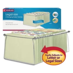 Smead Steel Hanging Folder Drawer Frame, Legal Size, 23" To 27" Long, Gray, 2/Pack 9 Smead Steel Hanging Folder Drawer Frame, Legal Size, 23" To 27" Long, Gray, 2/Pack -office furniture sale 2b2afca65619918a7d76830f0dfde326af