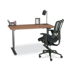 Union & Scale FlexFit 1500TF Mesh Back Fabric Task Chair, Supports Up To 300 Lbs, 17.32" To 20.87" Seat Height, Black Seat/Back, Black Base -office furniture sale 2b3e4ab9c27e6afd12aaeb68cf0457f52f