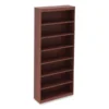 Alera Valencia Series Square Corner Bookcase, Seven-Shelf, 35.63w X 11.81d X 83.86h, Cherry