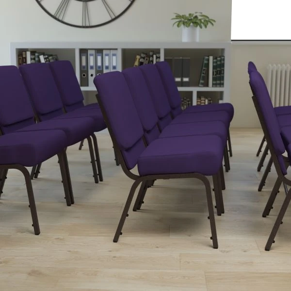 Flash Furniture Purple Fabric Church Chair 1 Flash Furniture Purple Fabric Church Chair