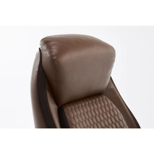 Shaquille O'Neal Zethus Ergonomic Bonded Leather High-Back Executive Chair, Brown 6 Shaquille O'Neal Zethus Ergonomic Bonded Leather High-Back Executive Chair, Brown - Image 6