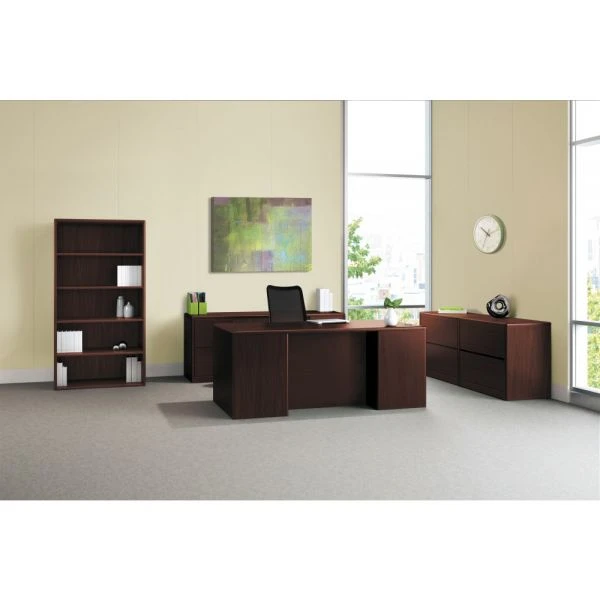 HON 10700 Series Double Pedestal Desk With Three-Quarter Height Pedestals, 72" X 36" X 29.5", Mahogany 9 HON 10700 Series Double Pedestal Desk With Three-Quarter Height Pedestals, 72" X 36" X 29.5", Mahogany - Image 9