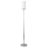 Frieda 66" Tall Floor Lamp With Glass Shade In Polished Nickel/White Milk