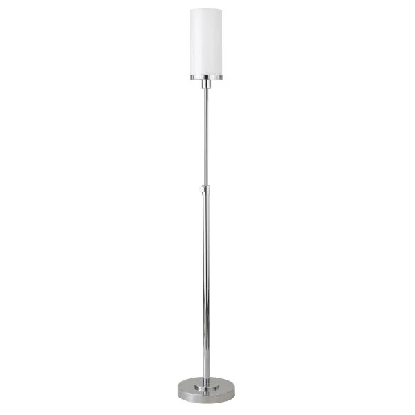 Frieda 66" Tall Floor Lamp With Glass Shade In Polished Nickel/White Milk 1 Frieda 66" Tall Floor Lamp With Glass Shade In Polished Nickel/White Milk
