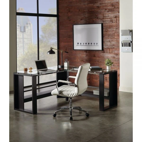Modern Comfort Winsley Bonded Leather Mid-Back Manager's Chair, White/Silver, BIFMA Certified 18 Modern Comfort Winsley Bonded Leather Mid-Back Manager's Chair, White/Silver, BIFMA Certified - Image 18