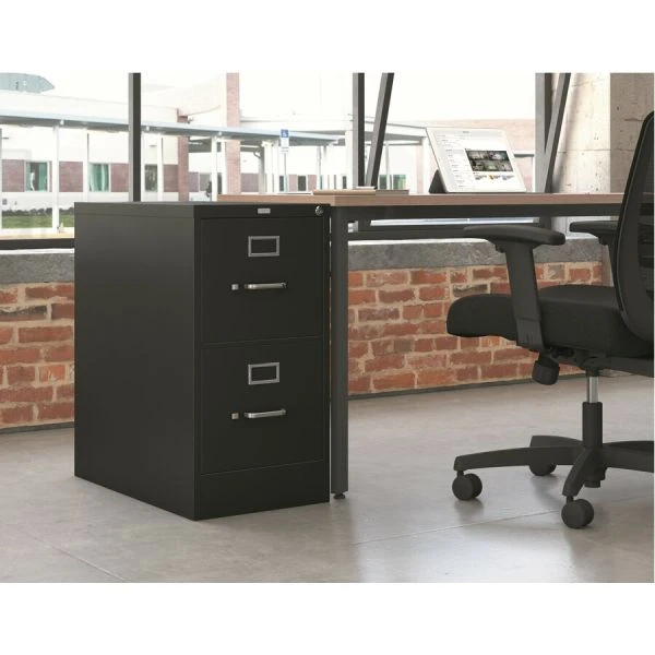 HON 310 Series 2-Drawer Vertical Metal File Cabinet, Letter, 29" Height, Full-Suspension, Black 4 HON 310 Series 2-Drawer Vertical Metal File Cabinet, Letter, 29" Height, Full-Suspension, Black - Image 4