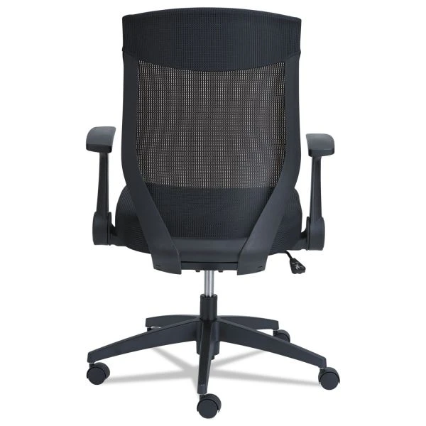 Alera EB-K Series Synchro Mid-Back Flip Arm Mesh-Chair, Supports Up To 250 Lbs., Black Seat/Black Back, Black Base 6 Alera EB-K Series Synchro Mid-Back Flip Arm Mesh-Chair, Supports Up To 250 Lbs., Black Seat/Black Back, Black Base - Image 6