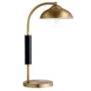 Denton 24" Tall Two-Tone Table Lamp With Metal Shade In Brass/Matte Black/Brass