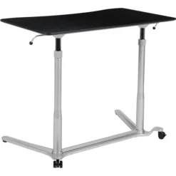 Merritt Sit-Down, Stand-Up Black Computer Ergonomic Desk With 37.375"W Top (Adjustable Range 29" - 40.75")