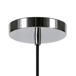 Alvia 14.5" Wide Pendant With Metal/Glass Shade In Matte Black/Polished Nickel/Clear -office furniture sale 2d5a3e097055f72437da8a52ccc7db6572