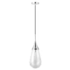Ambrose 8.63" Wide Pendant With Glass Shade In Polished Nickel/Clear