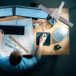 OttLite Perform LED Desk Lamp, 24-3/4"H, White -office furniture sale 2dabb72efbbb5e7fedab4df46405fd7943