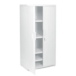 Iceberg Rough N Ready Storage Cabinet, Four-Shelf, 36w X 22d X 72h, Platinum