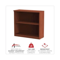 Alera Valencia Series Bookcase, Two-Shelf, 31.75w X 14d X 29.5h, Med Cherry 7 Alera Valencia Series Bookcase, Two-Shelf, 31.75w X 14d X 29.5h, Med Cherry -office furniture sale 2e282fd36bdc923ffcba0982b2ab4dbc83