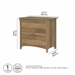 Bush Furniture Salinas 2 Drawer Lateral File Cabinet In Reclaimed Pine -office furniture sale 2e4f1d7fbb6a6671a516b8c2a243540576