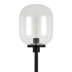 Agnolo 69" Tall Floor Lamp With Glass Shade In Blackened Bronze/Seeded -office furniture sale 2e997349a21a87dd82de66531656fc08b5