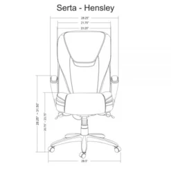 Serta Smart Layers Hensley Big & Tall Ergonomic Bonded Leather High-Back Chair, Black/Silver 9 Serta Smart Layers Hensley Big & Tall Ergonomic Bonded Leather High-Back Chair, Black/Silver -office furniture sale 2efa690ca438bb36170cd763624542c6c8