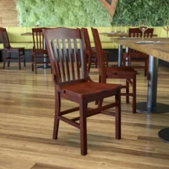 Flash Furniture School House Back Wooden Restaurant Chair